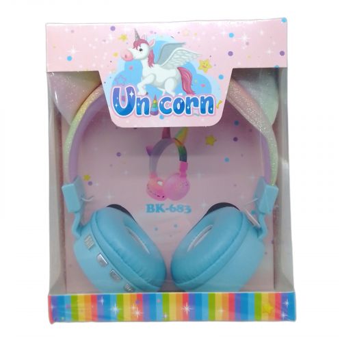 Навушники бездротові "Unicorn" (блакитні) фото