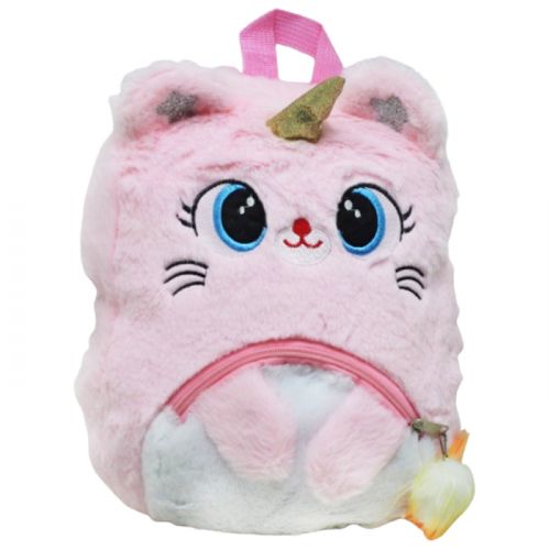 Мягкий рюкзак "Котик-единорог" (розовый) фото