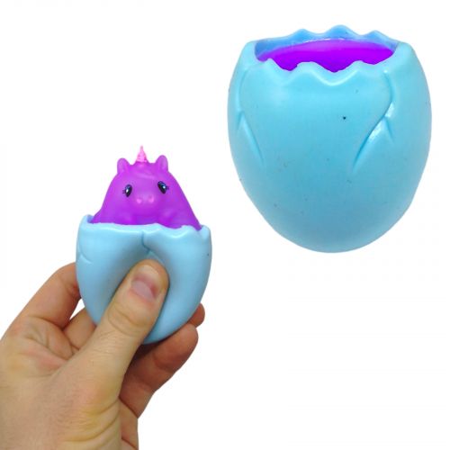 Іграшка-антистрес "Єдиноріг у яйці" (блакитний) фото
