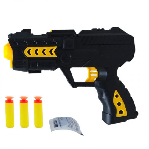 Пістолет, м’які патрони з присоскою, гелеві кулі (жовтий) фото