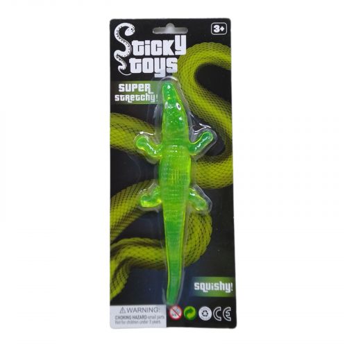 Силіконова іграшка-тягучка "Крокодил" (зелений) фото