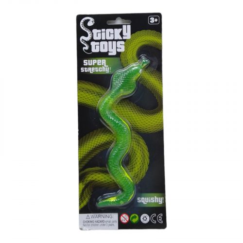 Силіконова іграшка-тягучка "Змія" (зелена) фото