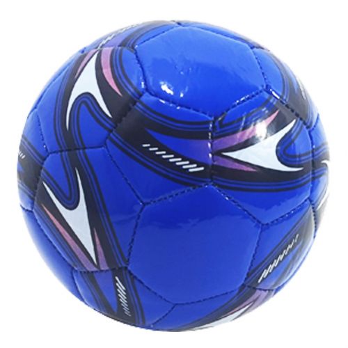 Мяч футбольный №2 лакированный (синий) фото