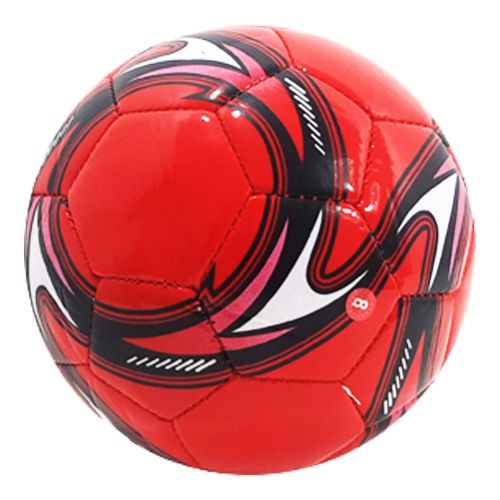 Мяч футбольный №2 лакированный (красный) фото