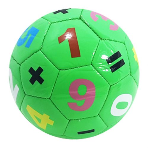 Мяч футбольный №2 "Цифры" (зеленый) фото