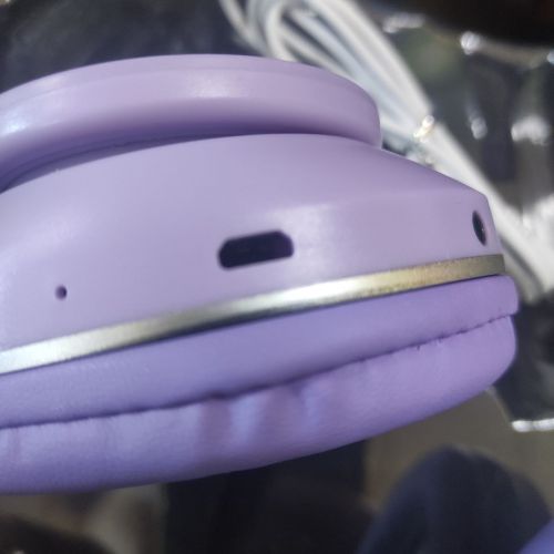 Уцінка.  Навушники бездротові "Gradient Art" (фіолетовий) Немає гнізда для зарядки та трішки порвана упаковка фото