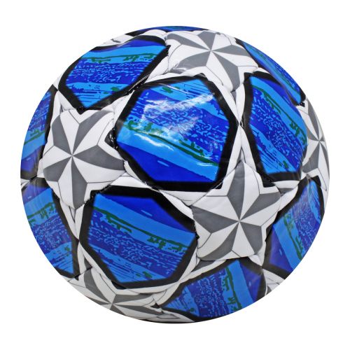 Мяч футбольный №5 "Stars", голубой фото