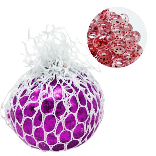 Іграшка-антистрес с блестками "Mesh squish ball" (фіолетовий) фото