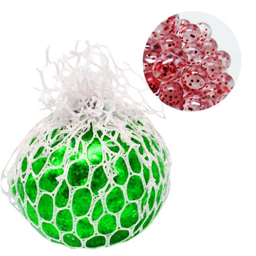 Іграшка-антистрес с блестками "Mesh squish ball" (зелений) фото