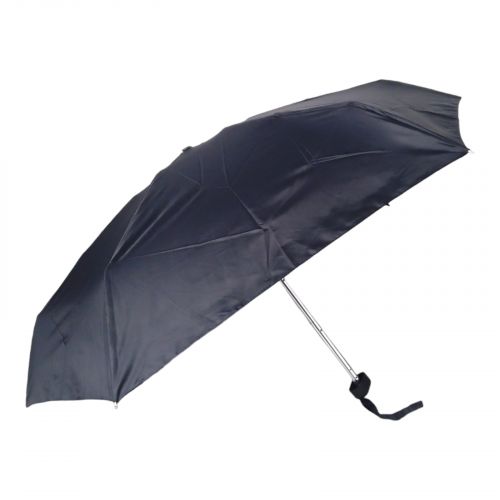 Зонтик механический, мини, складной (черный) фото