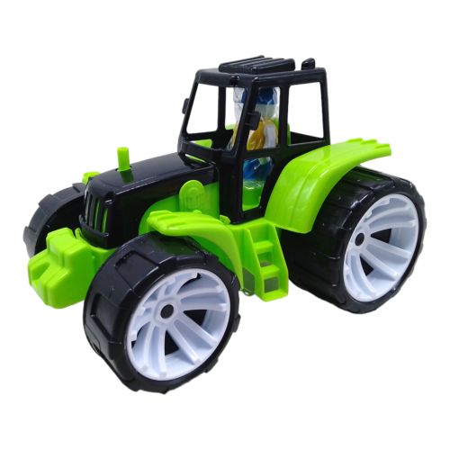 Трактор пластиковий (зелений+чорний) фото