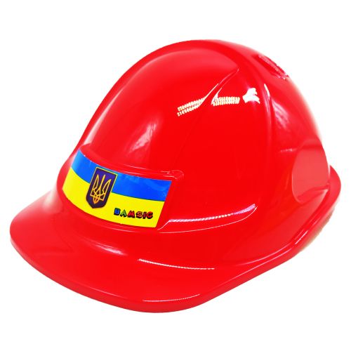 Каска дитяча "Будівельник" (червона) фото