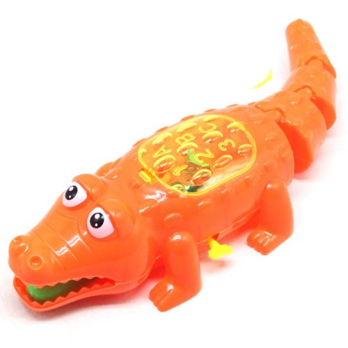 Уценка. Заводная игрушка "Крокодил", 31 см (оранжевый) - нет ключика фото