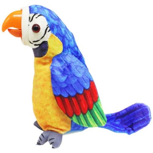 Уценка. Интерактивная игрушка "Попугай-повторюшка" (синий) - отсутствует крышка для батареек фото