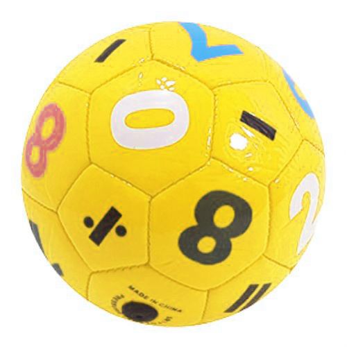 Мяч футбольный №2 "Цифры" (желтый) фото