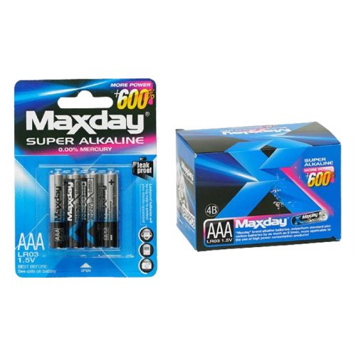 Батарейки “Maxday” Alcaline, міні-пальчикові, АAА 1,5V фото