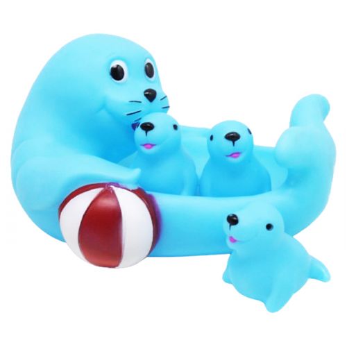 Набір іграшок для ванни "Родина морських котиків" (4 шт) фото