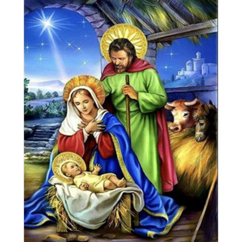 Алмазная мозаика "Рождество Христово" 40х50 см фото