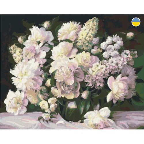 Картина по номерах "Ніжний букет квітів" 40x50 см фото