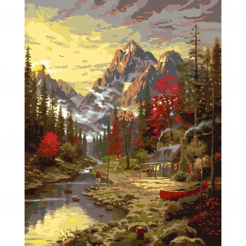 Картина по номерах "Ранок у горах" 40x50 см фото