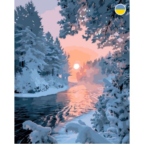 Картина по номерах "Зимня річка" 40x50 см фото