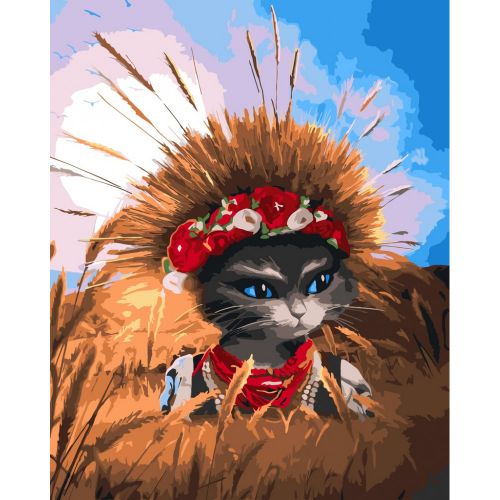 Картина по номерах "Українська кішечка" 40x50 см фото