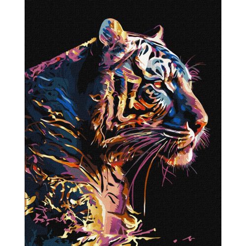Картина за номерами з фарбами металік "Прекрасний звір" 40х50 см фото