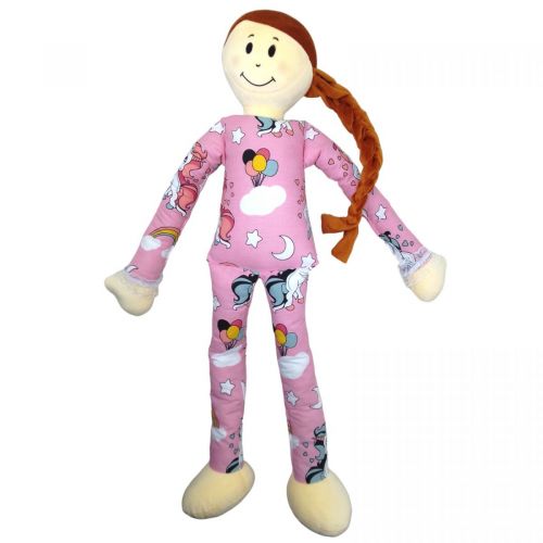 Мʼяка лялька-обіймашка "Подружка", 100 см (рожева) фото