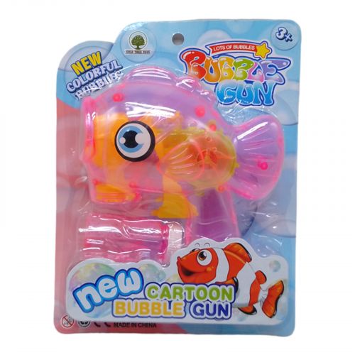Пістолет з мильними бульбашками "Рибка" (рожевий) фото