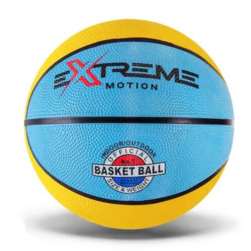 Мʼяч баскетбольний №7 "Extreme" (жовтий+блакитний) фото