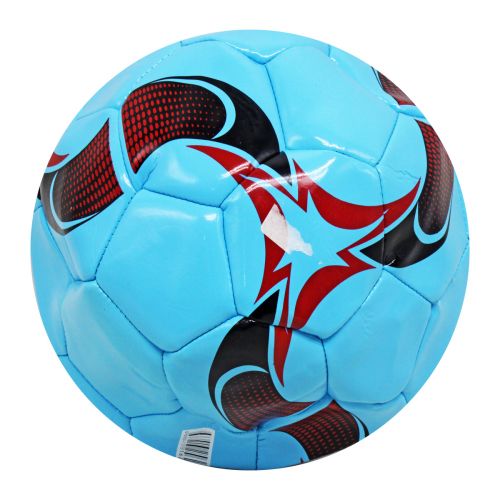 Мяч футбольный №5 детский (голубой) фото