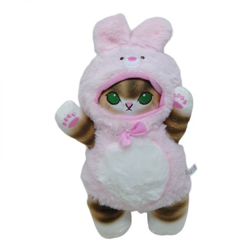 Мʼяка іграшка "Котик у костюмі зайчика: Anime Cat Mofusand Plush Toys", 27 см фото