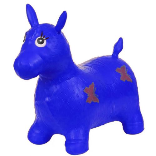 Прыгун детский, резиновый "Лошадь" (синий) фото