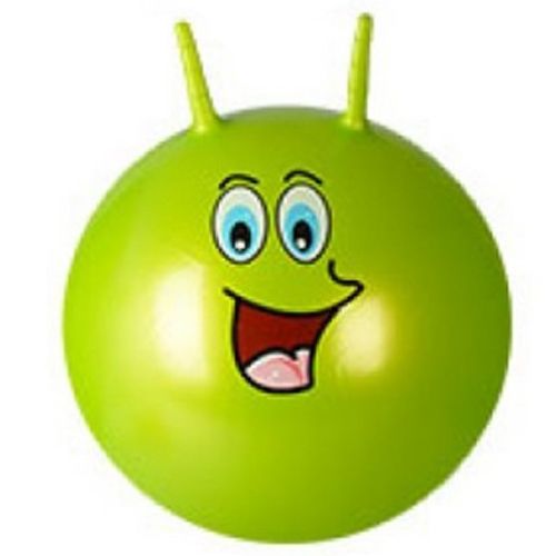 Мяч фитбол "Смайлики" рога, 45 см (зеленый) фото