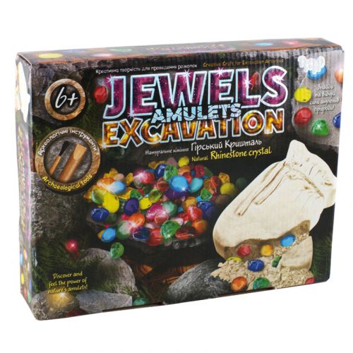 Набір для проведення розкопок "JEWELS AMULETS EXCAVATION" Гірський кришталь фото
