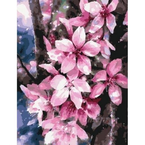 Картина за номерами "Мигдалевий розквіт" 40х50 см фото