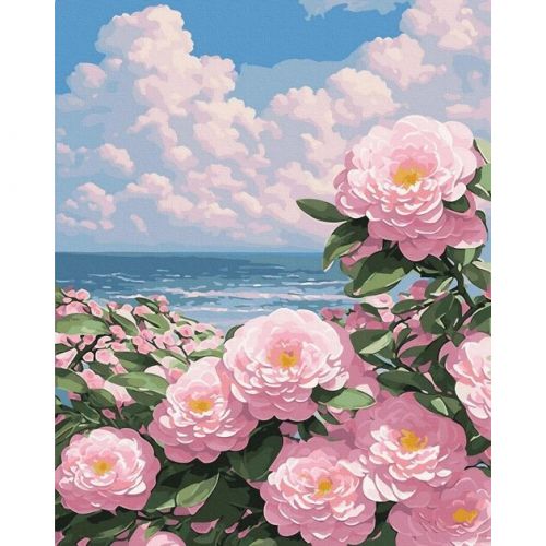 Картина за номерами "Троянди біля моря" 40х50 см фото