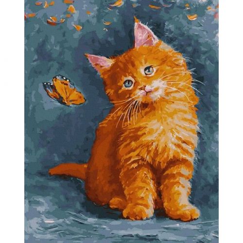 Картина по номерам "Рыжий котенок" 40х50 см фото