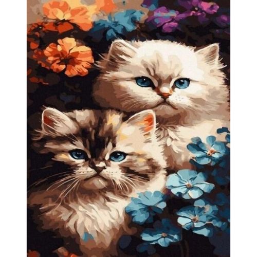 Картина по номерам "Очаровательные котята" 40х50 см фото
