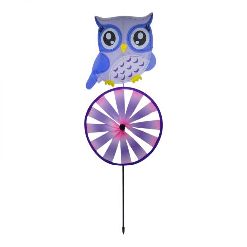 Ветрячок "Сова", высота 75 см, фиолетовая фото