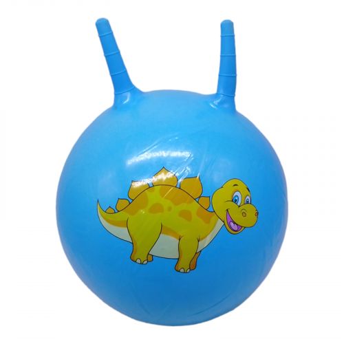 Мʼяч для фітнесу "Динозаврики" 45 см (блакитний) фото