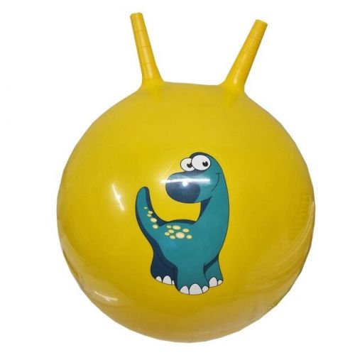 Мʼяч для фітнесу "Динозаврики" 45 см (жовтий) фото