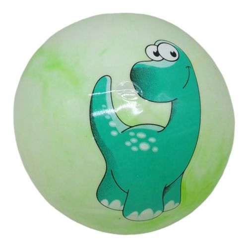 Мʼячик гумовий "Динозаври", зелений, 23 см фото