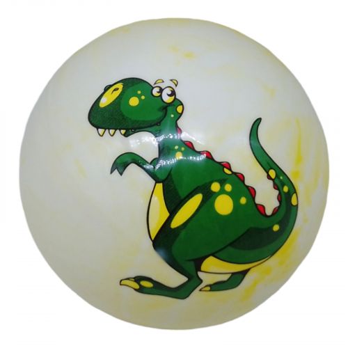 Мячик резиновый "Динозавры", желтый, 23 см фото