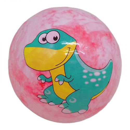 Мячик резиновый "Динозавры", красный, 23 см фото