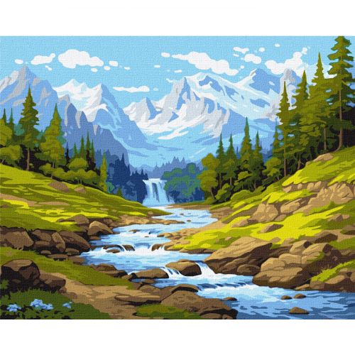 Картина по номерам "Ручей в горах" 40х50 см фото