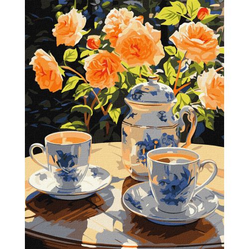 Картина по номерам "Чаепитие в саду" 40х50 см фото