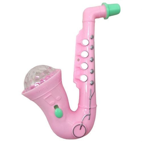 Свисток с фонариком "Саксофон" (розовый) фото