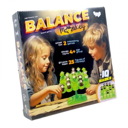 Настільна гра "Balance Monkey" + IQ шашки фото