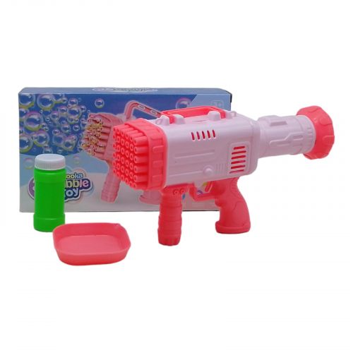 Бластер с мыльными пузырями "Bazooka Bubble Toy" (розовый) фото